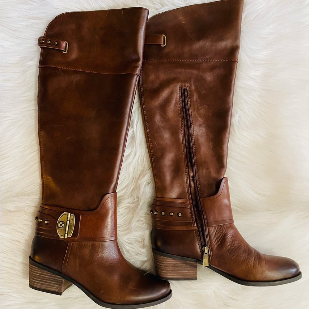 Vince Camuto Leather Knee Boots